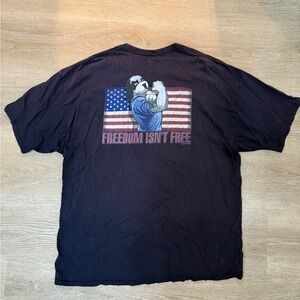 Big Dogs Tee Shirt T Shirt 3XL Freedom Isn’t Free 2003 Cotton Navy Blue Men’s